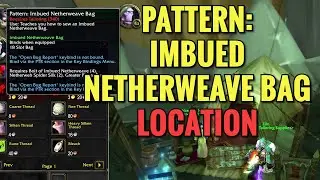 Pattern: Imbued Netherweave Bag Vendor Location (WoW TBC)