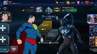 SUPERMAN (Classic) vs RAIDEN, BLUE BEETLE (SCO), DOCTOR FATE Injustice 2 Mobile Gameplay 