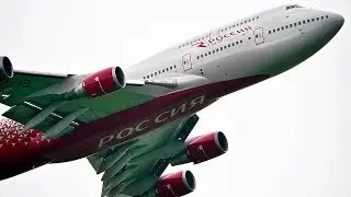 ✈Jumbo Jet во Внуково / Гигантский самолет - Boeing 747