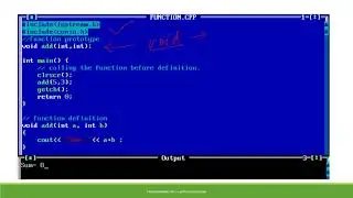 Functions Prototyping | Function declaration, definition and call | Main Function in C++