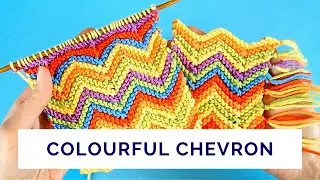 Multicoloured Chevron + Three Ways to Deal with Yarn Tails