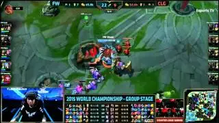 [LMHT] [8.10.2015] Jinx PentaKill FW vs CLG [League of Legends World Championship 2015 Group A]