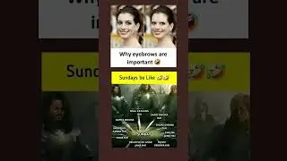 Why Eyebrows Are Important 😂 | Sundays Be Like | Relatable Funny Meme #viralvideo #funnymemes #funny