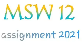 nsou assignment 2021 msw 12 paper