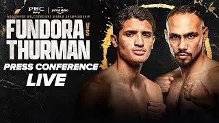 Sebastian Fundora vs Keith Thurman - LIVE Press Conference & Face Off Video