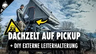 DACHZELT mit DIY Leiterhalterung Außen 👍 Alu Cab Expedition 3 für VW AMAROK // Offroad Camper