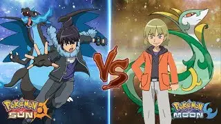 Pokemon Sun and Moon: Alain Vs Trip (Pokemon Rival Battle)