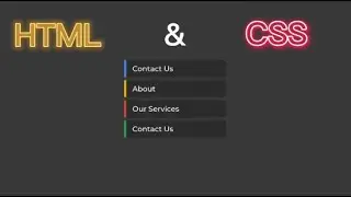 Menu with filling effect | HTML & CSS