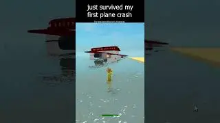 just survived my first plane crash 🥹✌️ #funny #robloxshorts #roblox #gaming #meme