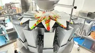 Candy soft candy granule bottle weighing filling capping labeling machine filling line