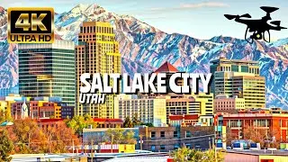 Salt Lake City, Utah In 4K By Drone - Amazing View Of Salt Lake City, Utah