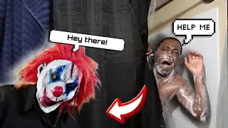 HAUNTED BATHROOM PRANK ON HUSBAND! *HILARIOUS*