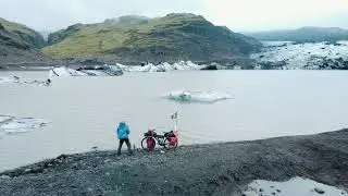 S&oacute;lheimaj&ouml;kull Glacier - Iceland by Bike #cyclingtheworld