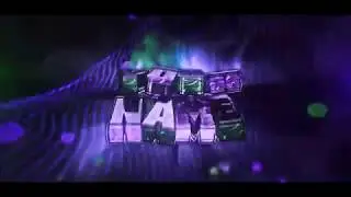 [C4D/AE] Green/Purple Template! ✘good style?✘ #64