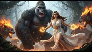 Ancient Fury: Kingkong and Goddess Sita - In The Ancient Jungle Battling Giant Fire Wolves
