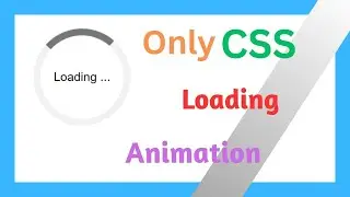 How to Create Page Loader Using HTML and CSS || CSS Loading Animation || CSS Animation Effect
