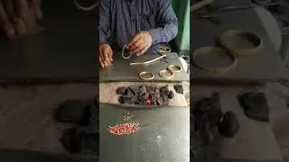 How lac(lah)लाह is being filled in gold bangles...
