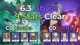 2 Cost Abyss 9 Stars Clear! Lauma Hyperbloom & C0 Ineffa Taser