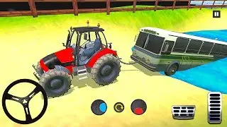 Offroad Towing Chained Tractor Bus Pull 2020 - Tow Truck Rescue Simulator - Android Gameplay