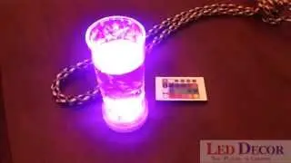 Светодиодная LED СВЕТЯЩАЯСЯ ПОДСТАВКА С ПУЛЬТОМ под стаканом