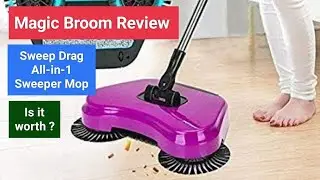 Spinning Broom Review | Sweeper Review Demo | Sweep Drag All-in-1 Sweeper Mop@unboxingbadshah1341