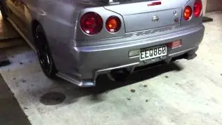 R34 GTR exhaust sound - Amuse R1 Titan and Mines front pipe