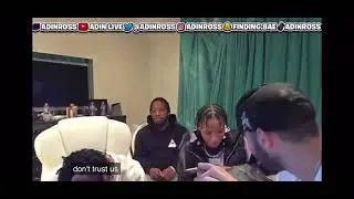 Adin Ross and lil Tjay smoke weed together live on twitch