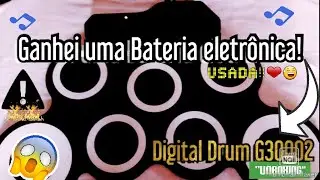 Demonstra&ccedil;&atilde;o Bateria Eletr&ocirc;nica Digital Drum G3002 - Eletronic Drum bateria de silicone port&aacute;til