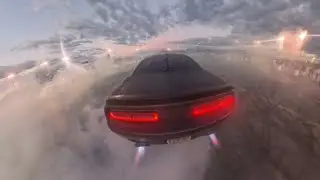 LOUD 5.7L WIDEBODY DODGE CHALLENGER CUTTING UP IN TRAFFIC