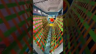 Balance beam with netting