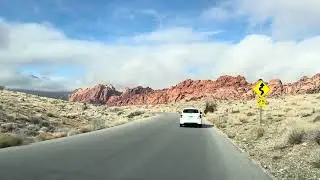 Scenic drive through Red Rock Canyon 