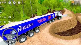TATA Big Truck off Road Drive full Loaded Material Truck driving offRoad Gameplay