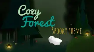 Cozy Forest Spooky Theme Digital Art Catch up/ About The Happy Little Pup.