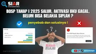 AKTIVASI BKU GAGAL, BELANJA SIPLAH TIDAK ADA SUMBER DANA, INI PENYEBAB DAN SOLUSINYA‼️