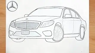 Mercedes-Benz S-Class Drawing | Realistic Car Sketch : Bring Luxury on Paper!