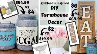 Dollar Tree DIY | Kirklands Inspired | DIY Farmhouse Decor | Kirkland Dupes | Wood Sign | Faux Metal