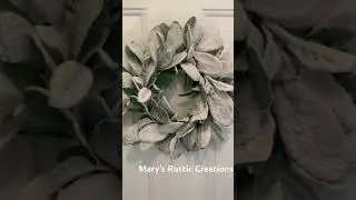 Winter Lambs Ear Wreath @Mary54.Etsy.com #winterwonderland #wreath #giftideas #modernfarmhouse