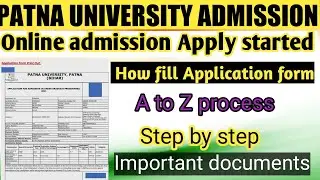 How apply for patna University BA, Bsc, Bcom admission 2021 step by step| patna University admission