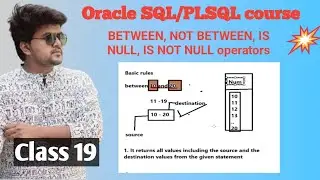 Oracle SQL/PLSQL -Class 19- BETWEEN and  IS NULL OPERATORS - NVL Function explained in detail