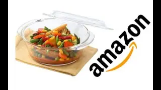 Стеклянная кастрюля Borosil с крышкой //Amazon
