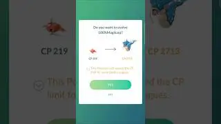 Pokemon go hundo magicarp evolving into hundo Garados
