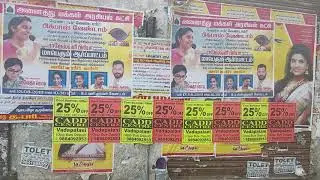 Journalist swetha reddy posters in chennai streets
