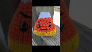 FAST Candy Corn Crochet Tutorial #shorts #fyp #Halloween #crochet #crochettutorial #beginnercrochet