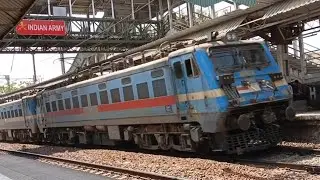 2 in 1 - High Speed Train Crossing - Express VS Concor train - WAP7 VS WAG7.