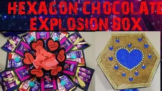 #hexagonchocolateexplosionbox #explosionbox #diychocolatebox