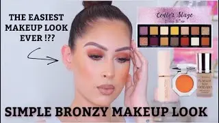EASY BRONZY MAKEUP LOOK| PINKY ROSE COSMETICS CENTER STAGE PALETTE