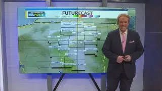 More sun than clouds with temperatures back in the 40s