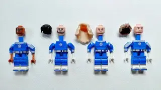 LEGO UNOFFICIAL FANTASTIC FOUR | THING - REED RICHARDS - SUE STORM - JHONNY STORM