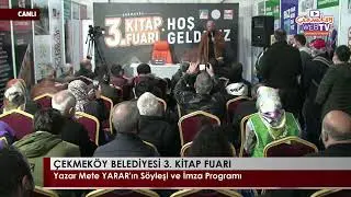 3. Kitap Fuarında Yazar Mete Yarar, s&ouml;yleşi ve imza programında kitapseverler ile buluşuyor.