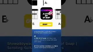 Showaddywaddy - A Little Bit of Soap | Scrolling Guitar Chords & Lyrics  #guitarcover #guitar #music